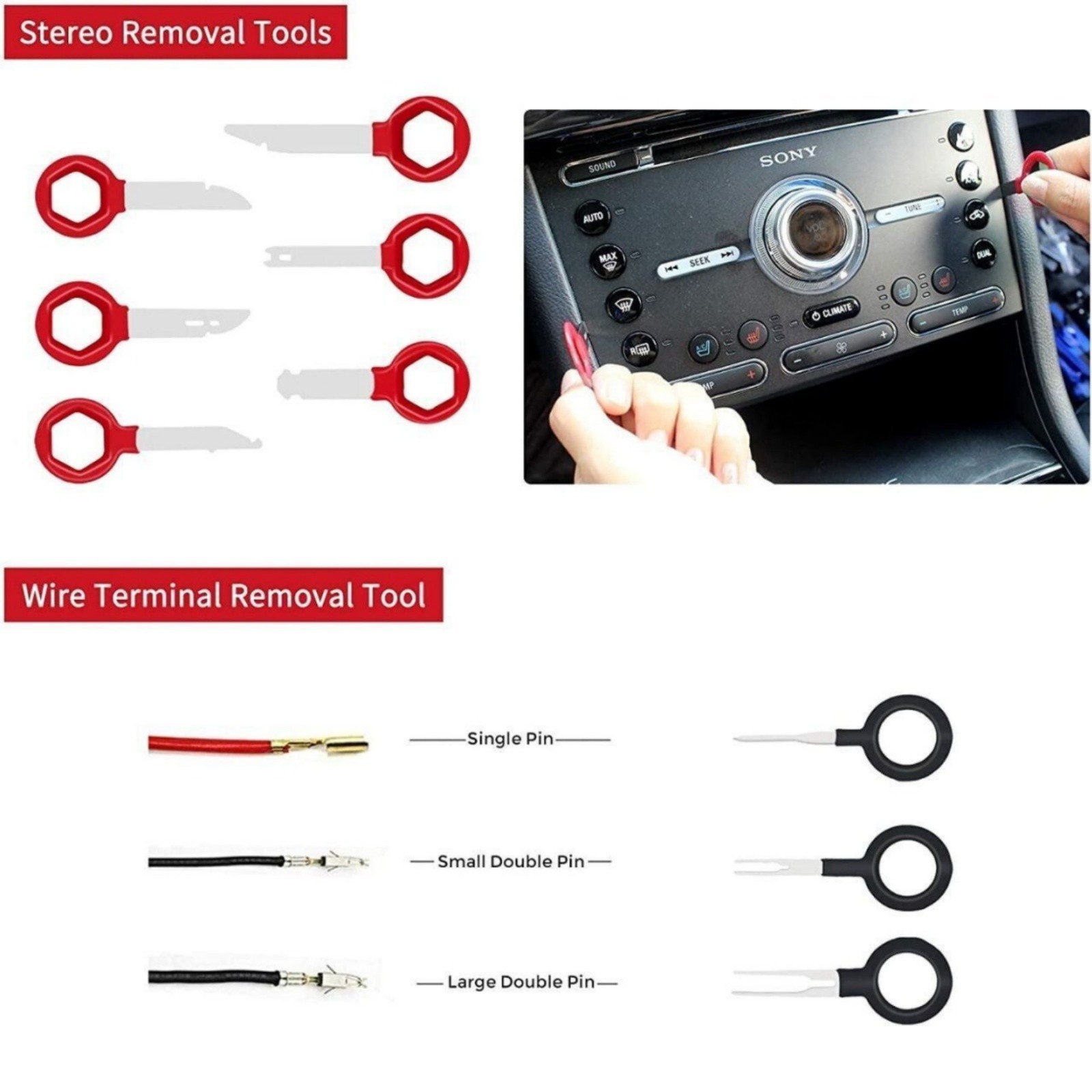 200pcs Car Door Trim Removal Tool Pry Panel Dash Radio Body Clip Installer Kit