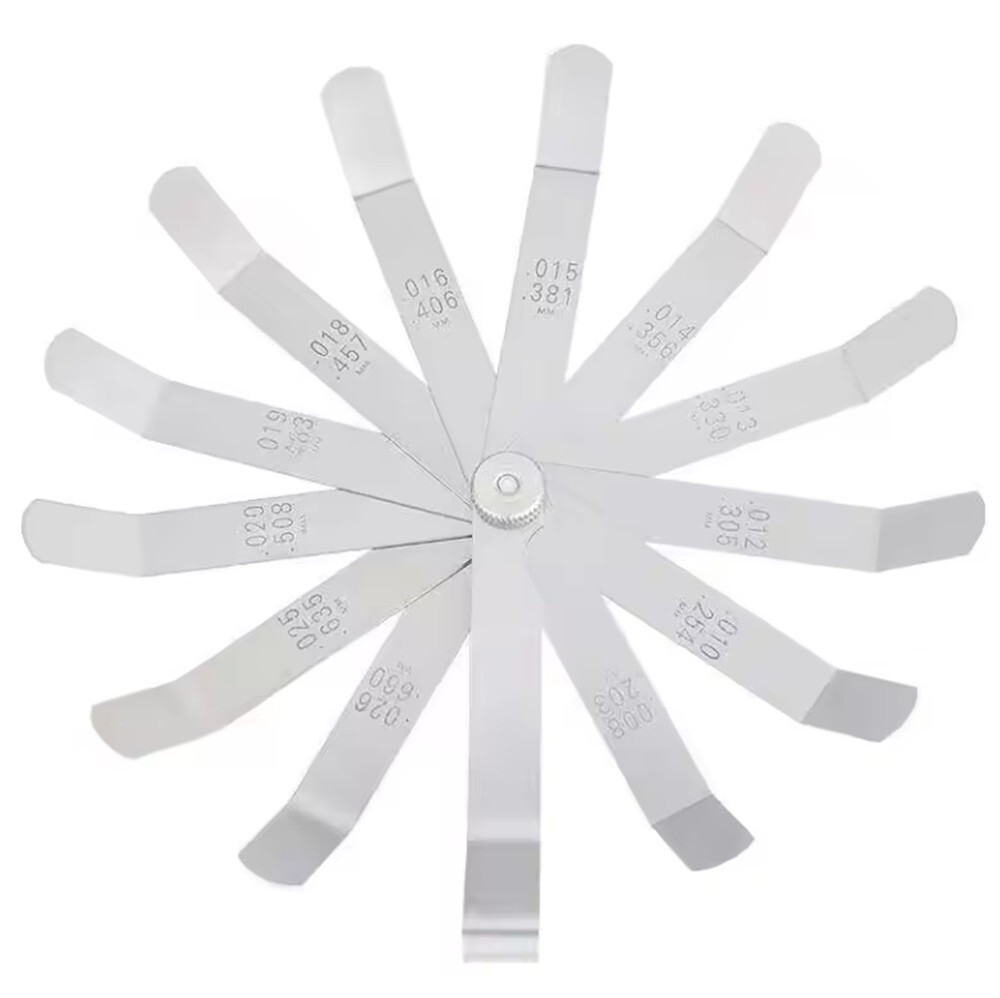 Universal SAE & Metric Offset Valve Feeler Gauge-16pc Blade Thickness Measuring