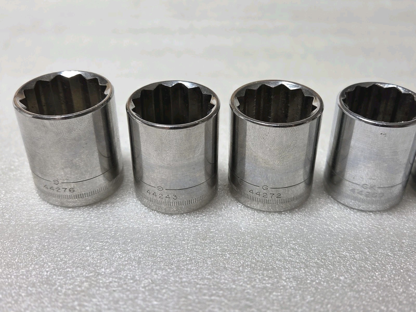 8 Pc. Mixed Set CRAFTSMAN G GK Series 21-28mm 1/2″ Drive 12 Pt Shallow Socket