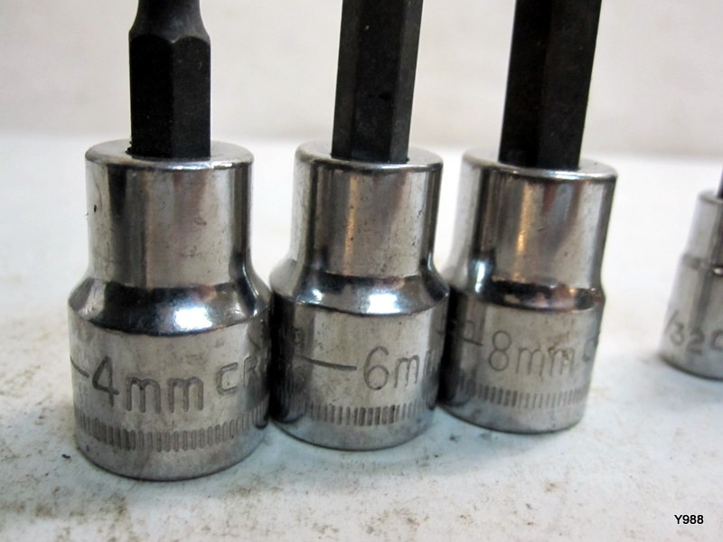 CRAFTSMAN set of 9 hex bit sockets mix lot see description