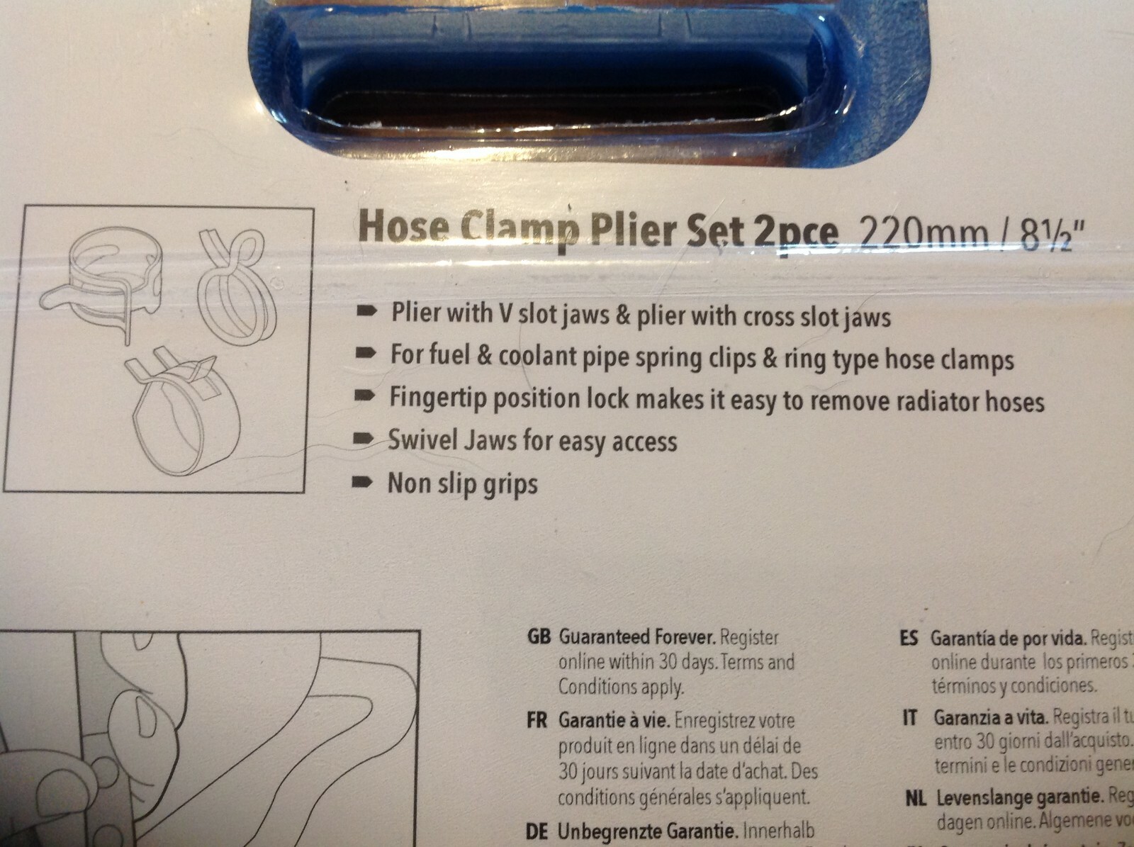 SILVERLINE HOSE CLAMP PLIER SET 2 PCE 220MM / 8-1/2″ 288930