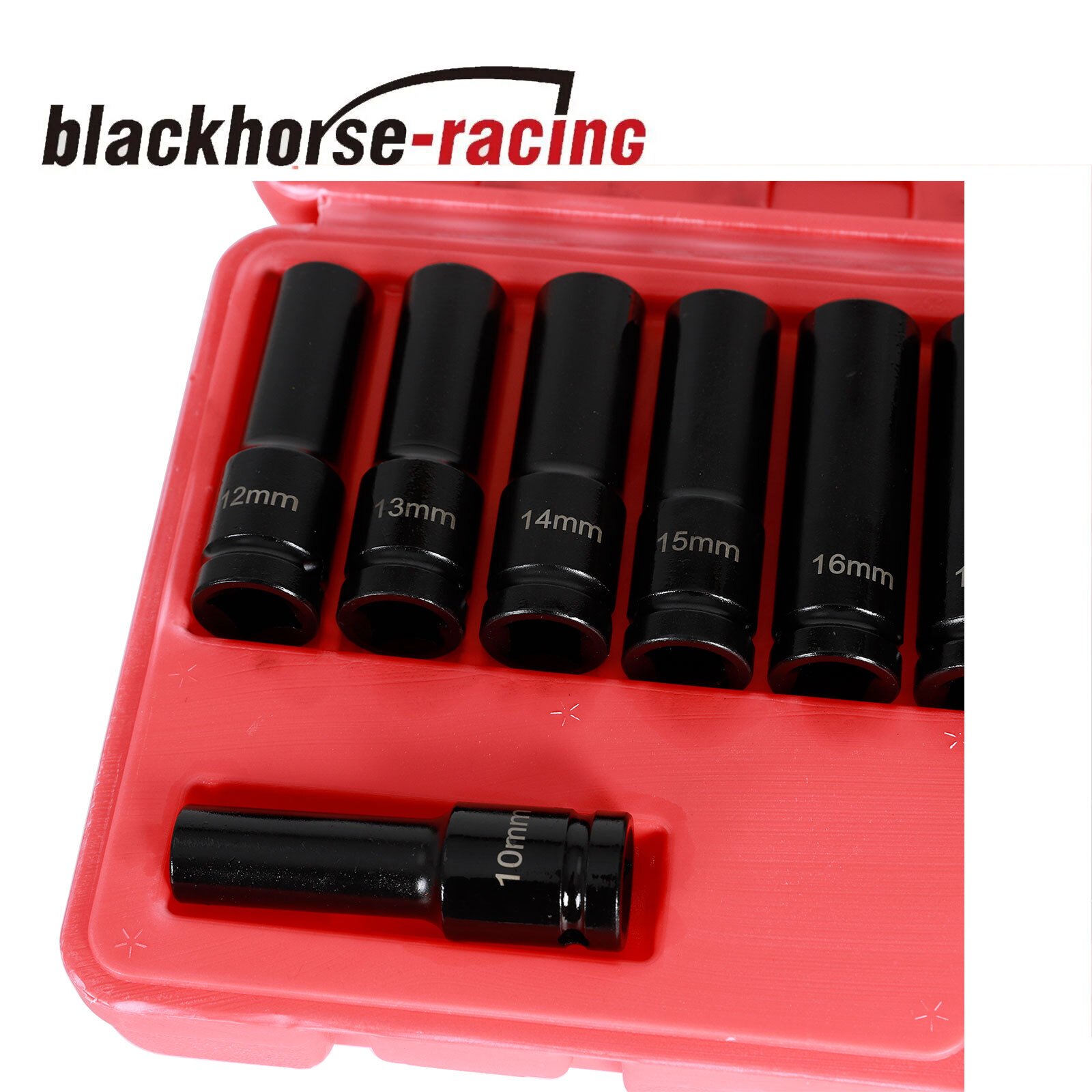 15 Pcs 1/2-Inch Drive Deep Impact Socket Set 6 Point Metric, (10-24 mm) | 4883