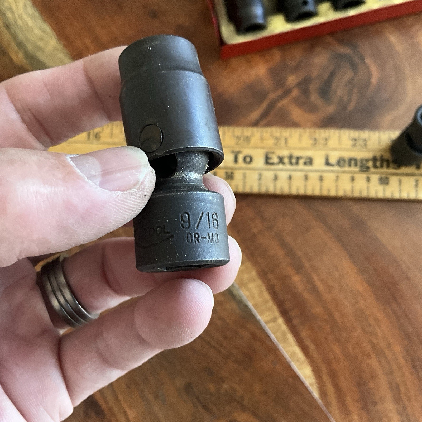 Vintage Universal Swivel Impact Set w Case 3/8″ Drive 7/16″ to 3/4″ 6 Point
