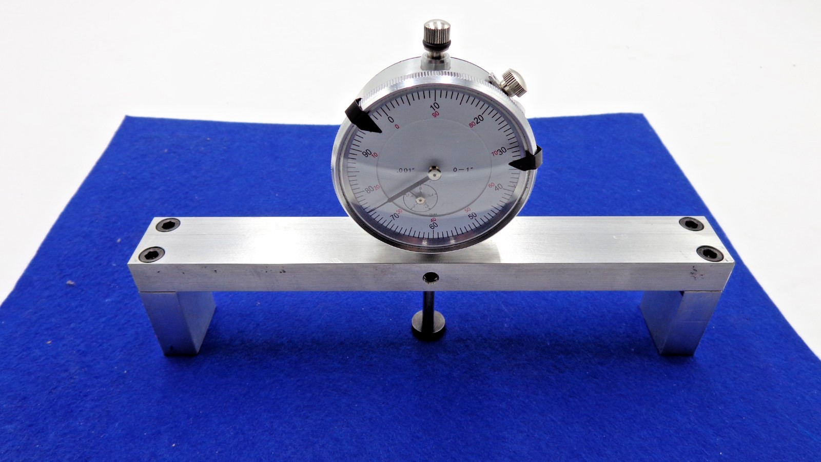 Deck Bridge Dial Indicator Gauge 0-1″ None Magnetic Aluminum Frame