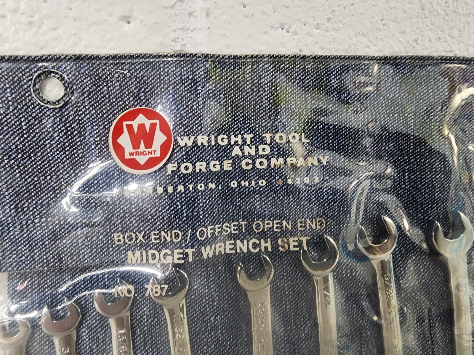 Vintage Wright Tool – NOS Midget Combination SAE 10pc Wrench Set -#787 – NMINT!