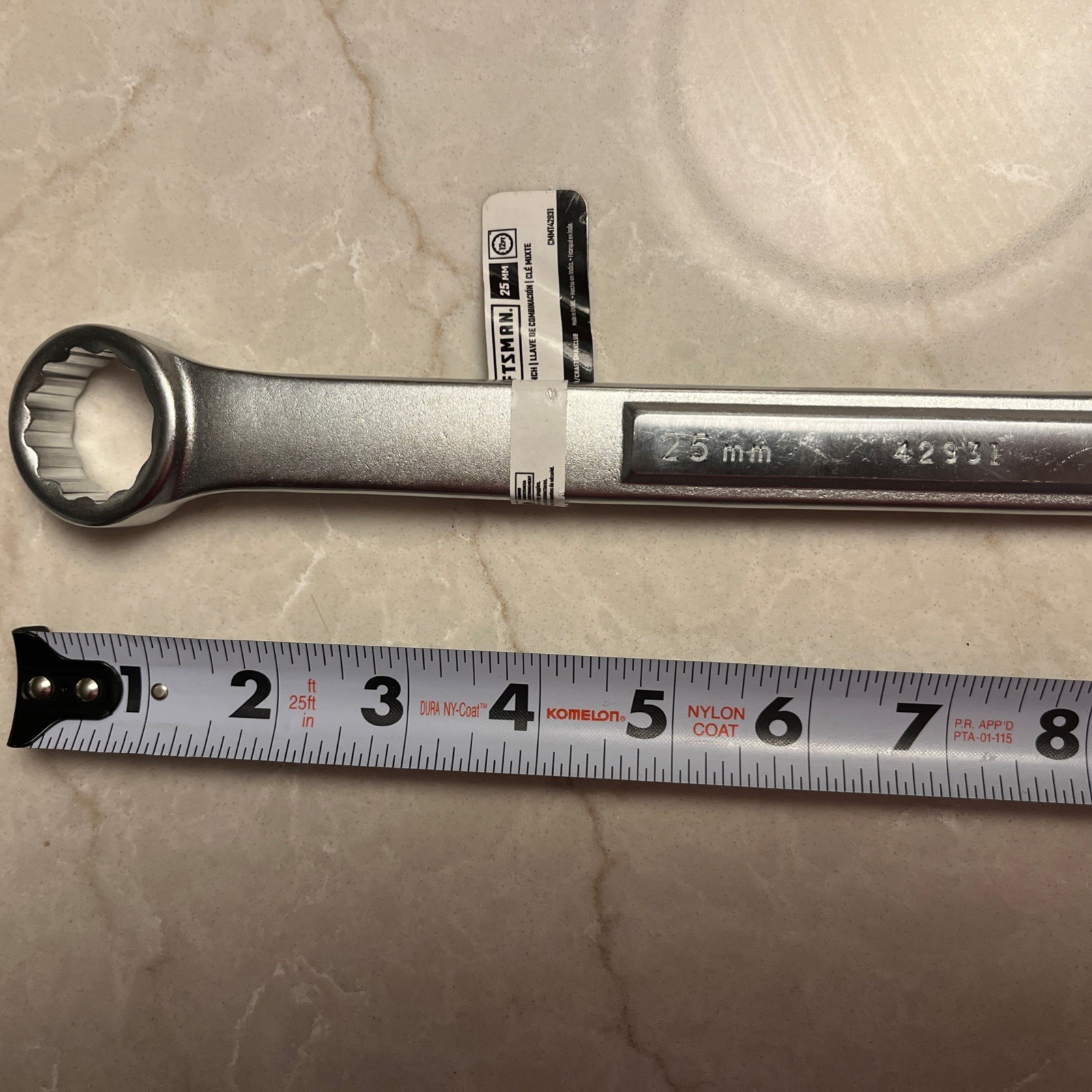 NEW-CRAFTSMAN Combination Wrench, Metric, 25mm (CMMT42931) – Brand new w/ label!