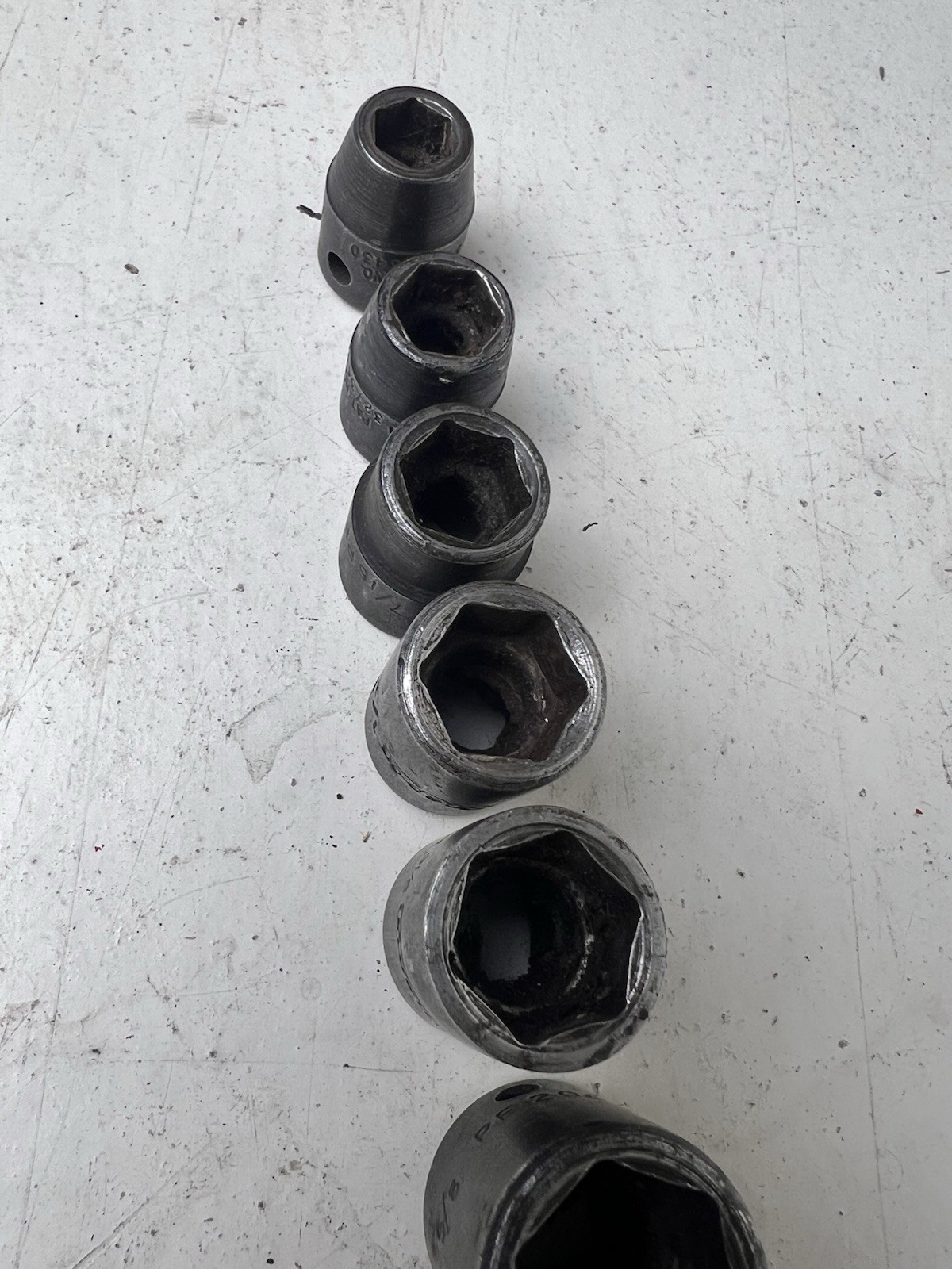 Vintage Snap-On PF100 Thru PF240 And IMF120 3/8” Drive, 5/16”-3/4” Sockets