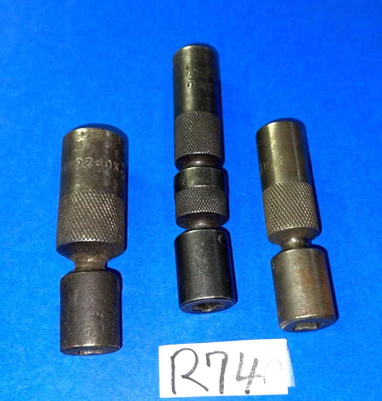 MAC TOOLS 3 PC. 3/8 DRIVE IMPACT SAE. SPARK PLUG UNIVERSAL, DOUBLE JOINT SOCKETS
