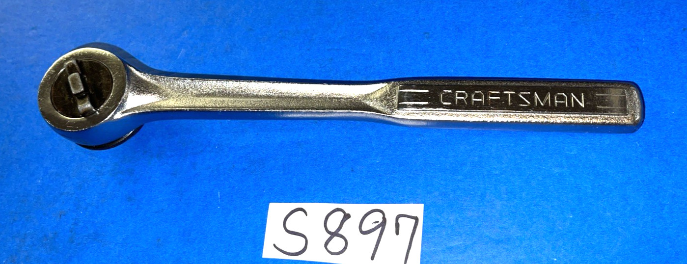 CRAFTSMAN TOOLS VINTAGE 1/2 DRIVE THUMB WHEEL SINGLE -V- RATCHET RARE