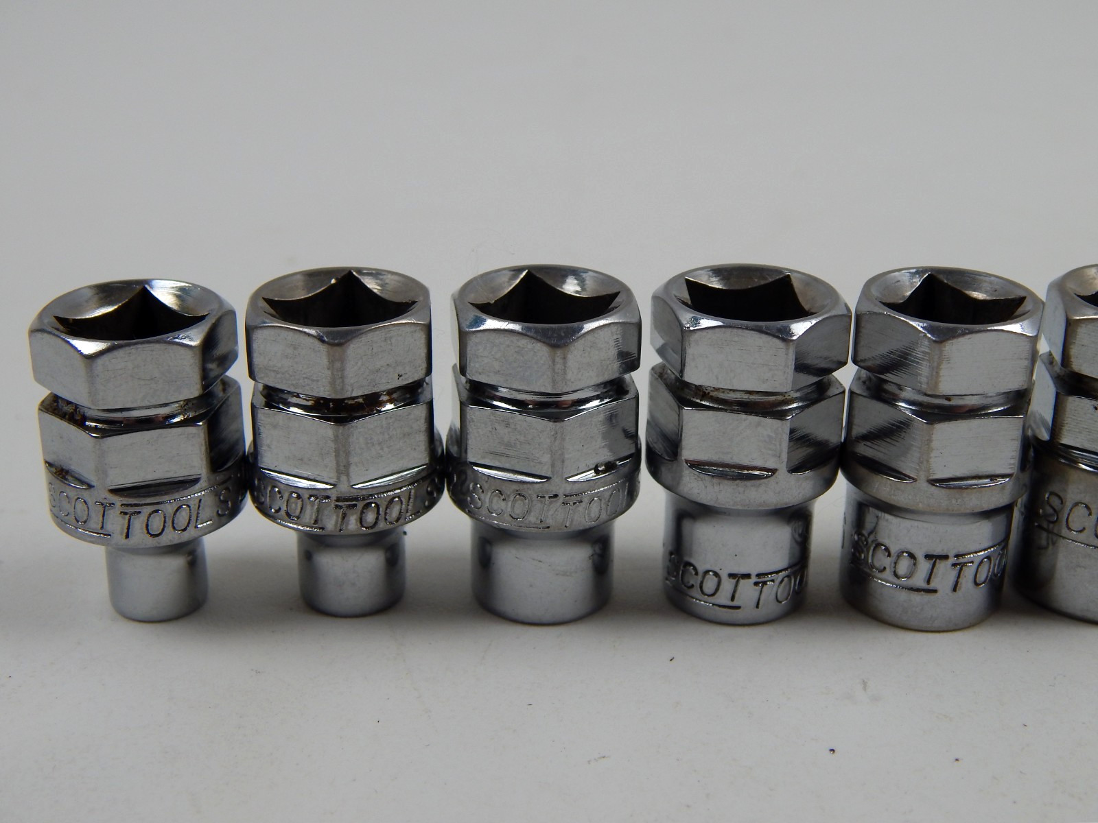 Scottools Low Clearance Profile Socket Set 3/8″ Dr. 5/8″ Hex Dr. 7/32″ to 3/4″