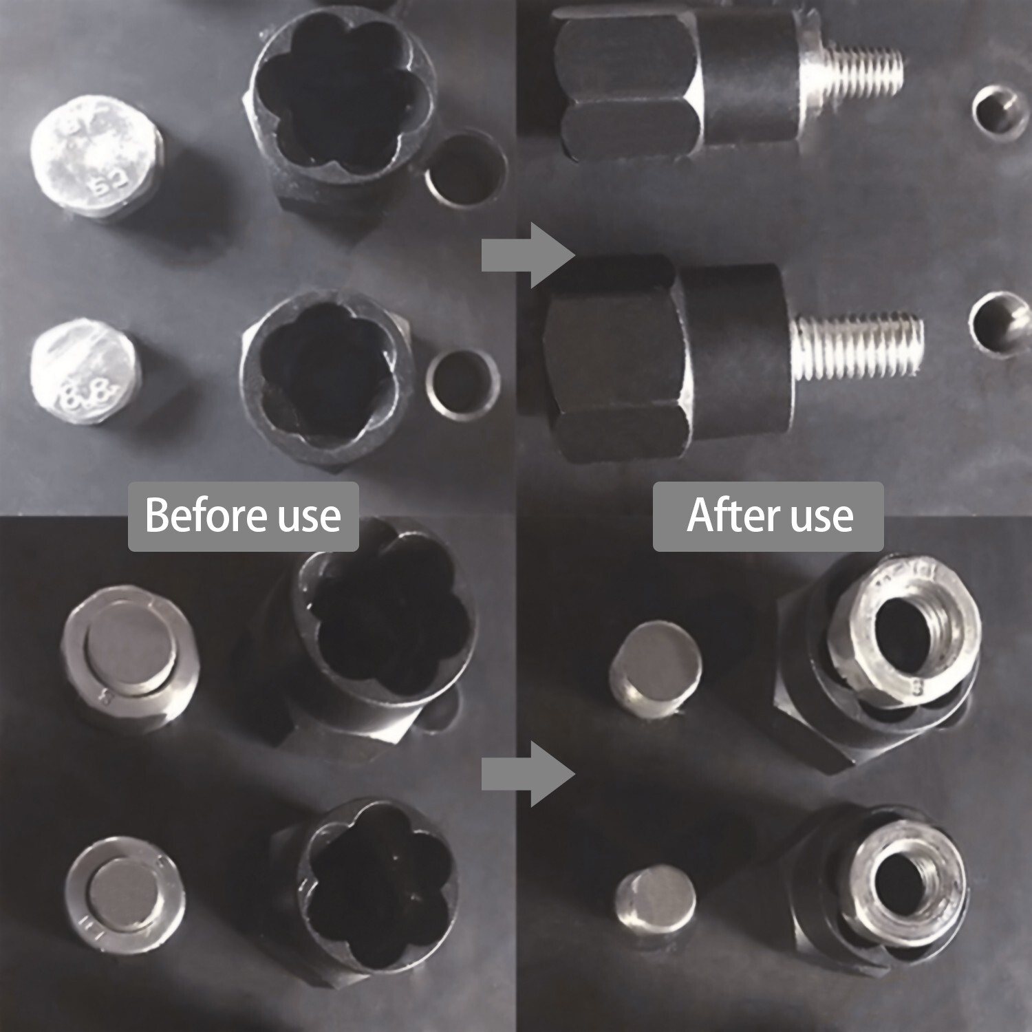 11 PCS Damaged Lug Nut Lock Remover Twist Socket Set Screw Extractor Tool 9-19mm