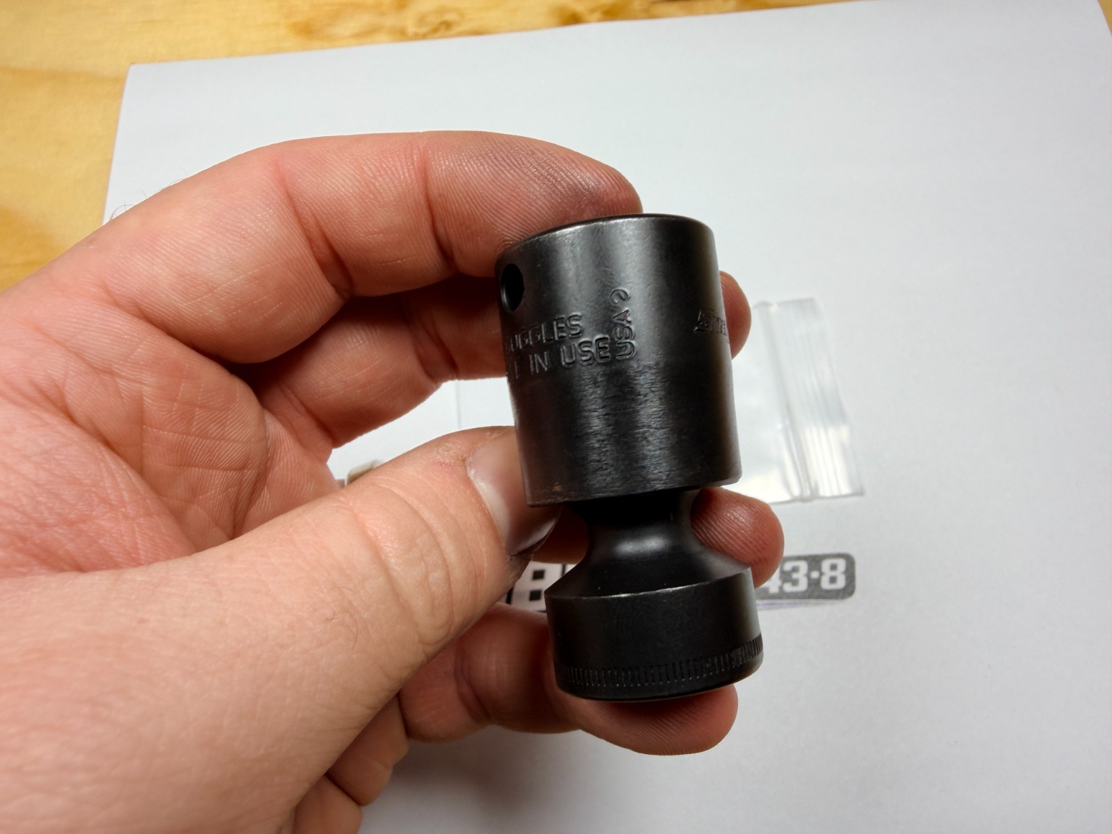 Snap-On Tools NEW 3/8″ Drive 17mm 6pt Low Profile Impact Swivel Socket RIPFM17C