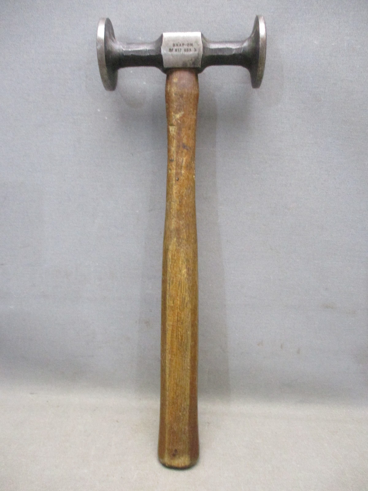 Vintage Snap On Tools BF617 Auto Body Shrinking Hammer Wood Handle Metal Working