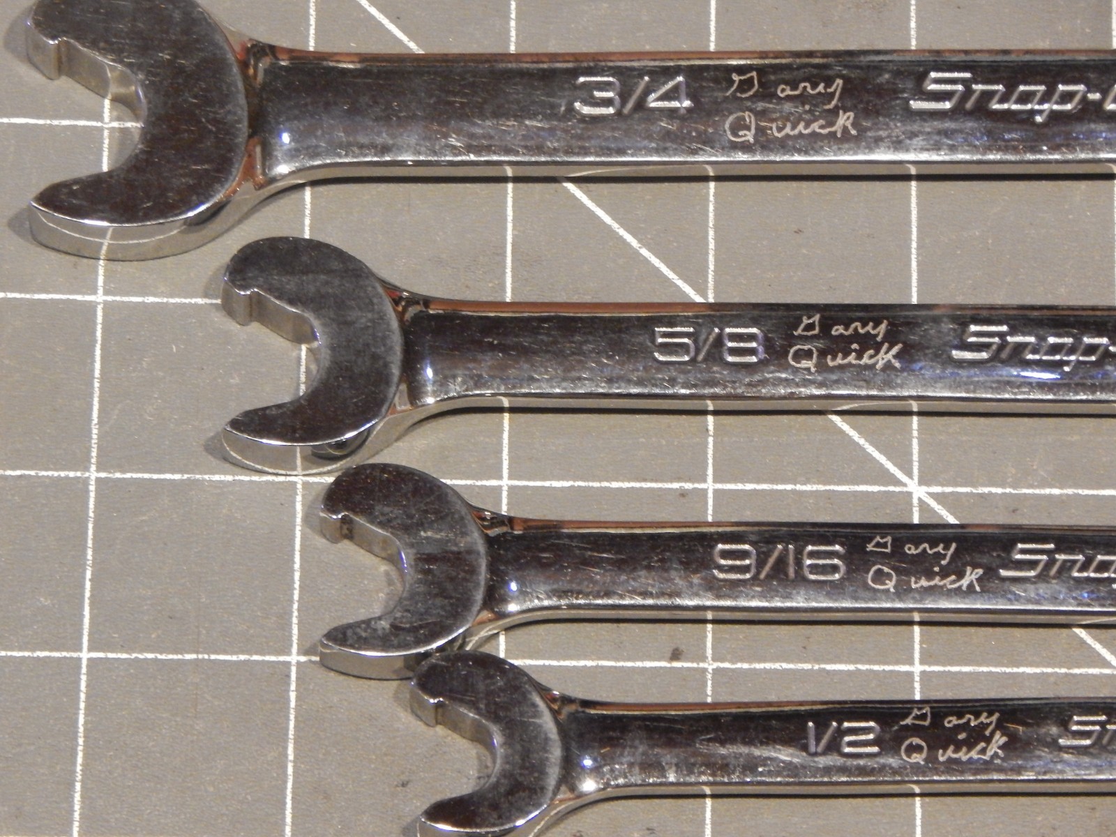 Snap On 7Pc SAE Speed Combination Wrench Set 5/16″ 3/4″ 12Pt SRX NO 11/16