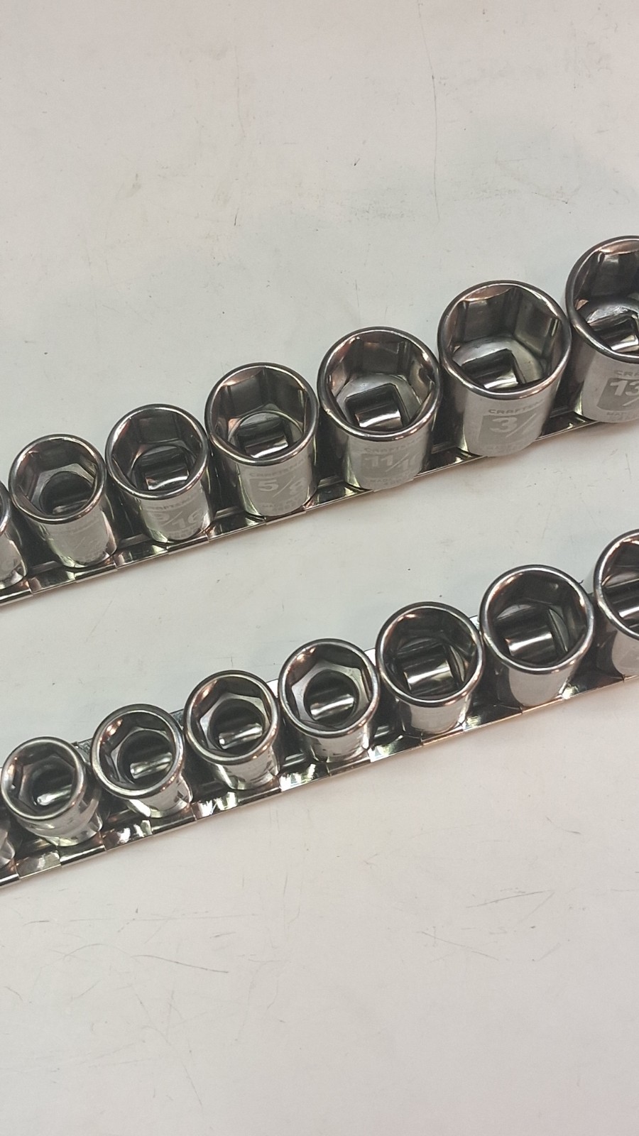CRAFTSMAN EASY READ 24-PIECE 3/8″ DRIVE 6 POINT METRIC/SAE SOCKET SET *USA*