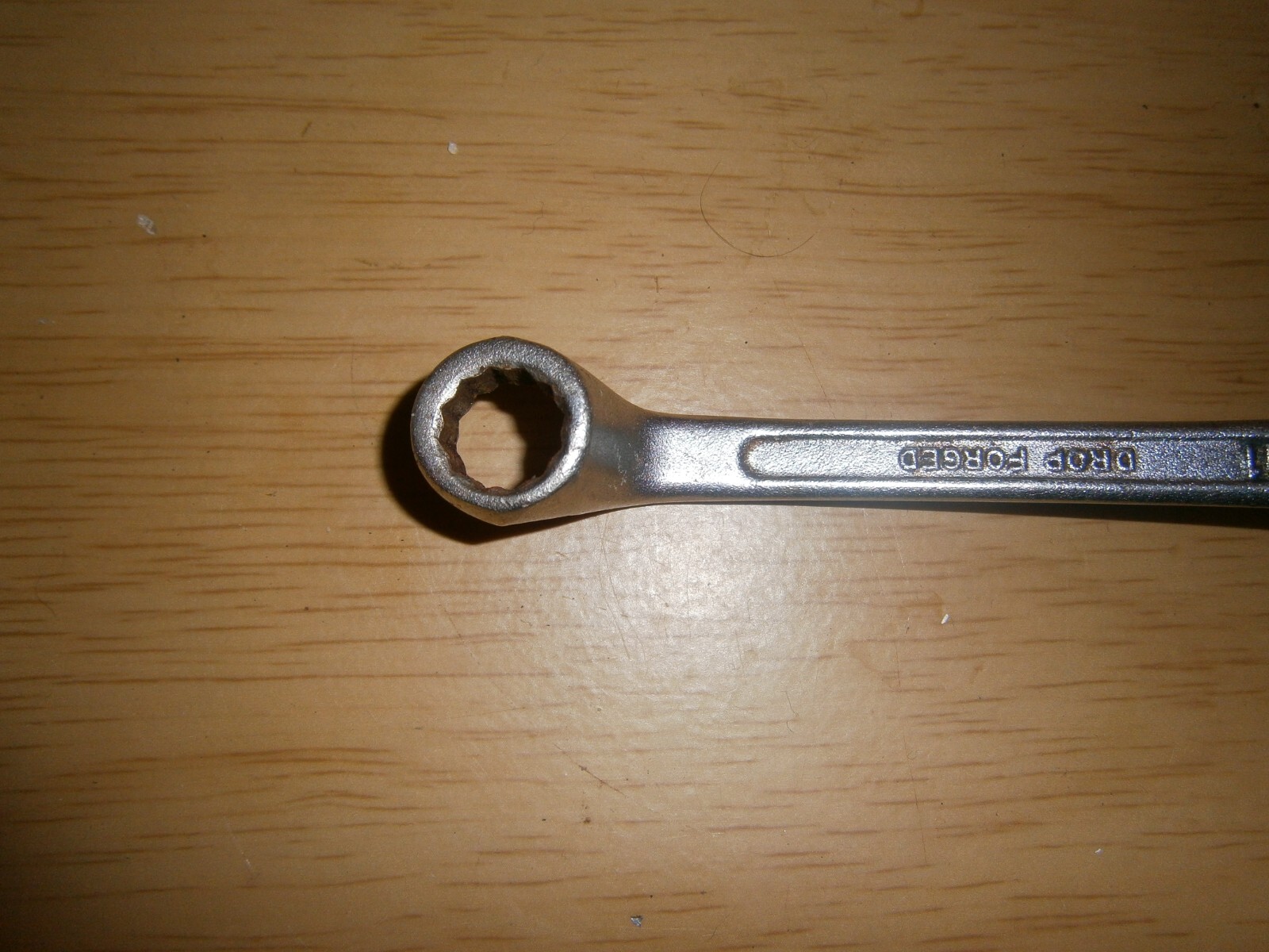 Vintage silver tone spanner. 10mm & 11mm ends (E6b)