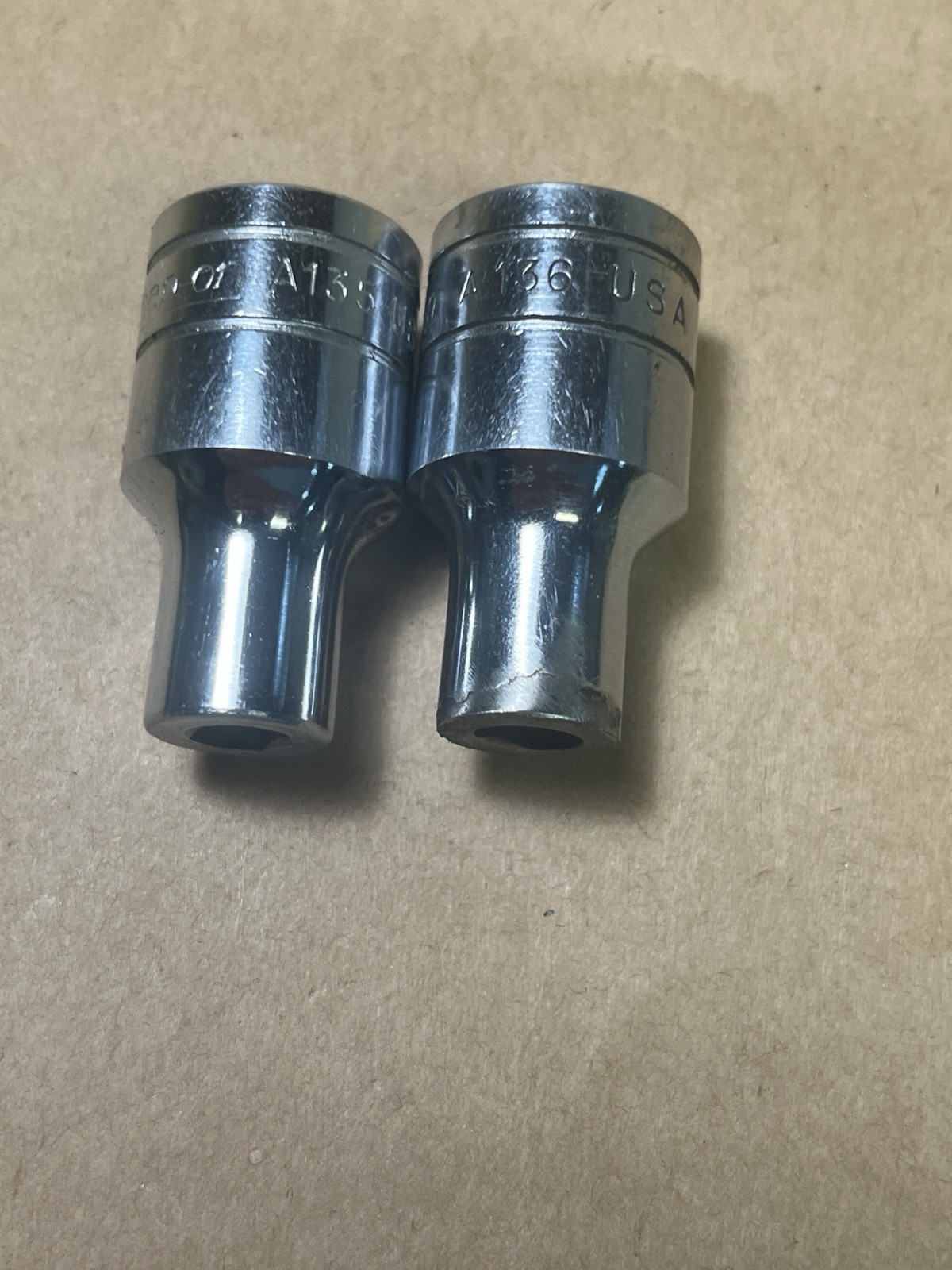 Snap-on 1/2 Drive Shock Absorber Sockets A135 & A136
