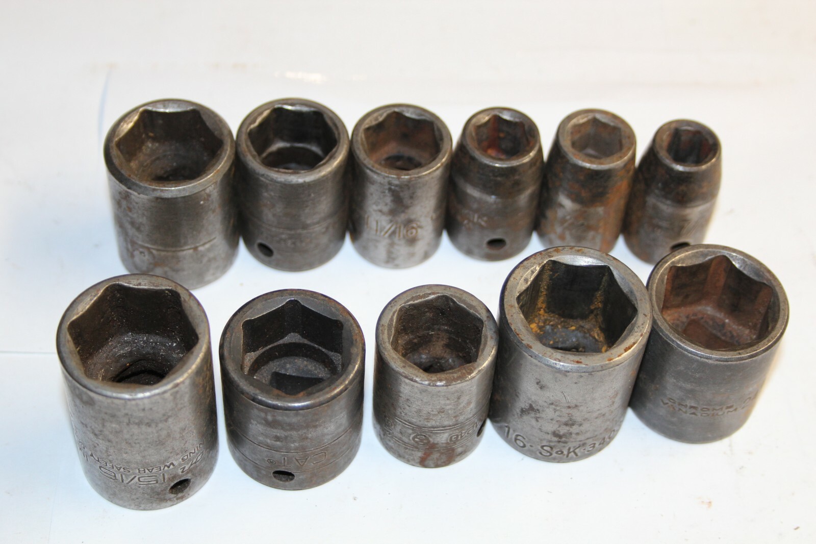 SNAP-ON TOOLS CRAFTSMAN 1/2″ Drive 6-Point SAE IMPACT SOCKET LOT USA 11pcs