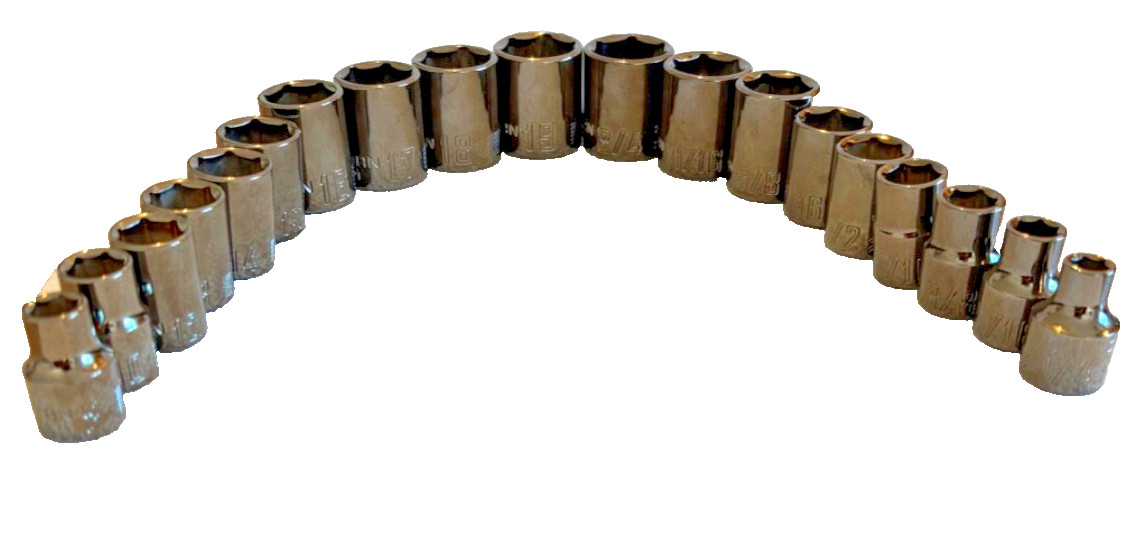 Craftsman 3/8 Drive Gunmetal Chrome 6 Point Sockets(Pick a Size)