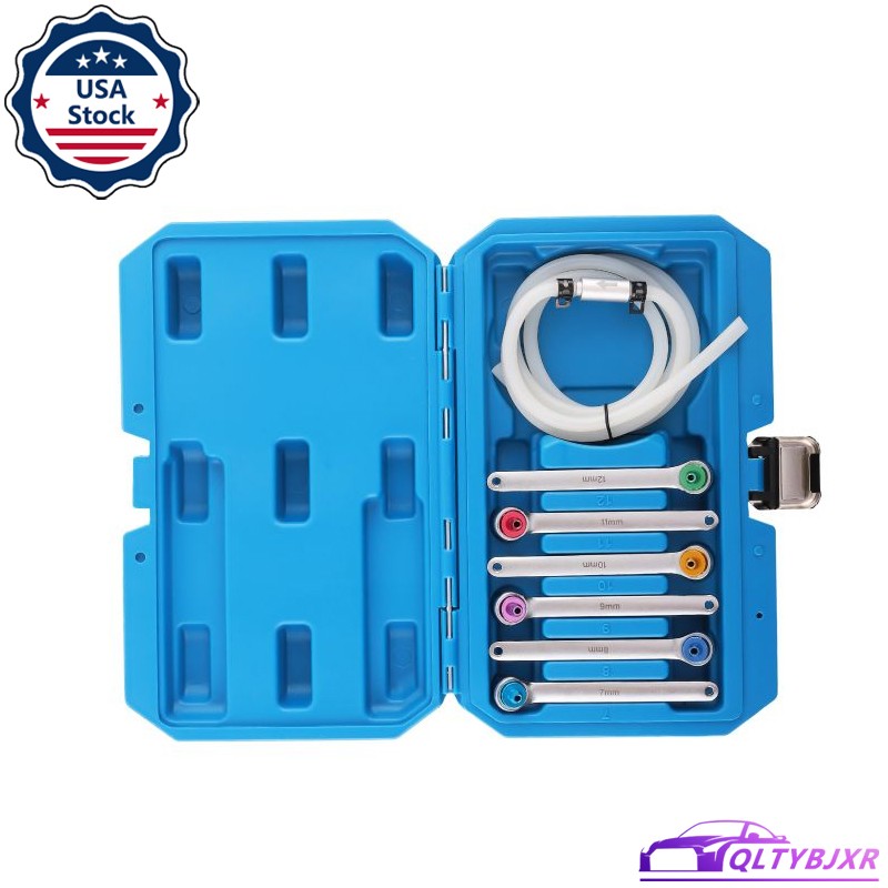7Pc Brake Clutch Oil Bleeder Bleed Extractor Wrench Kit 12 Point Socket 7 – 12mm