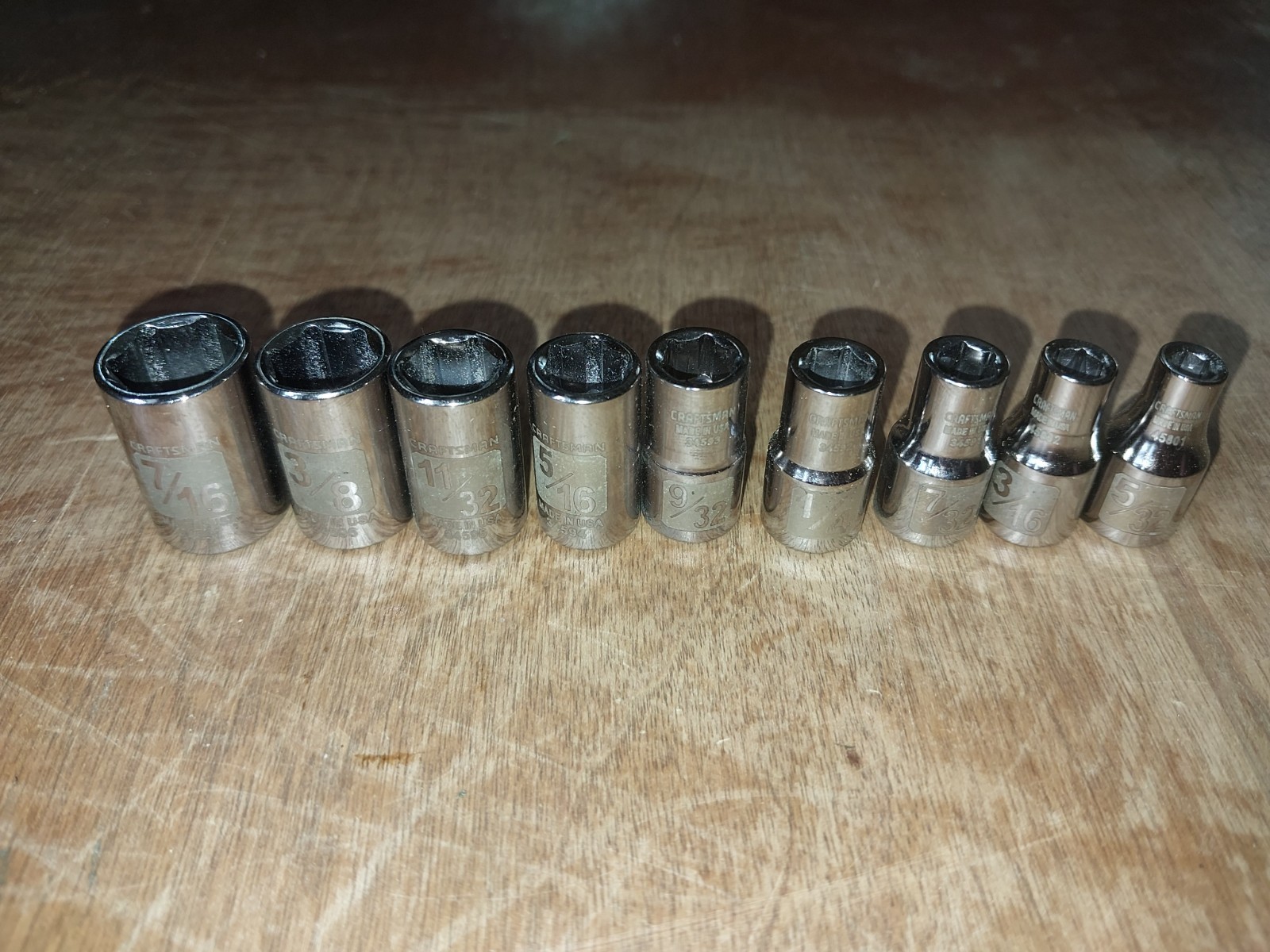 Craftsman USA SAE 6 Point 1/4 Drive Easy Read Various Sizes