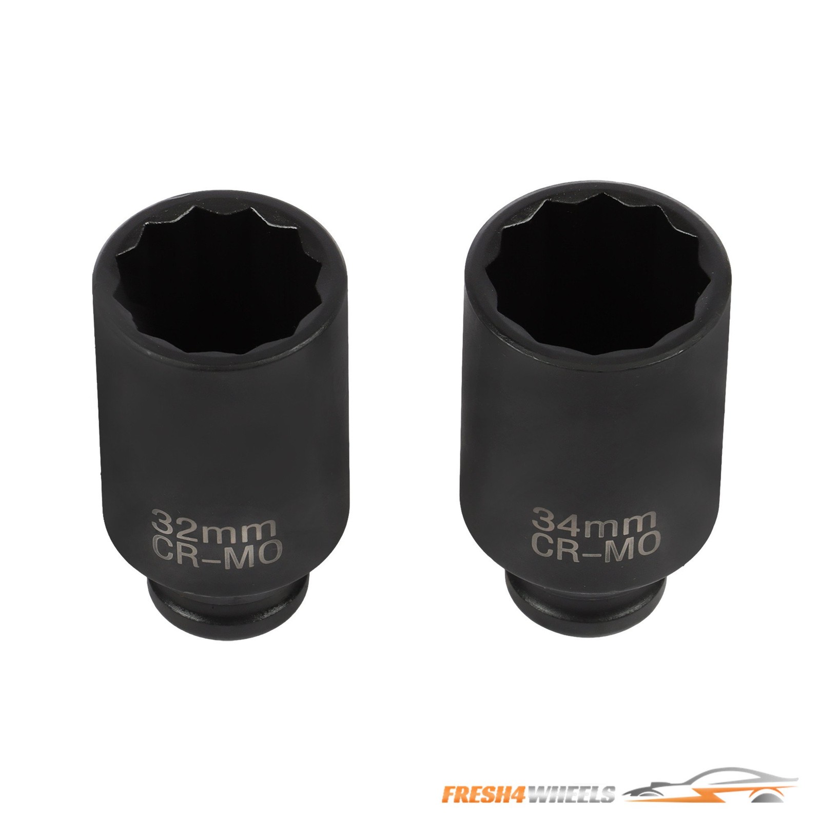 8Pcs 1/2″ Impact Socket Set 12 Point 29-39mm Drive Deep Spindle Axle Nut w/ Box