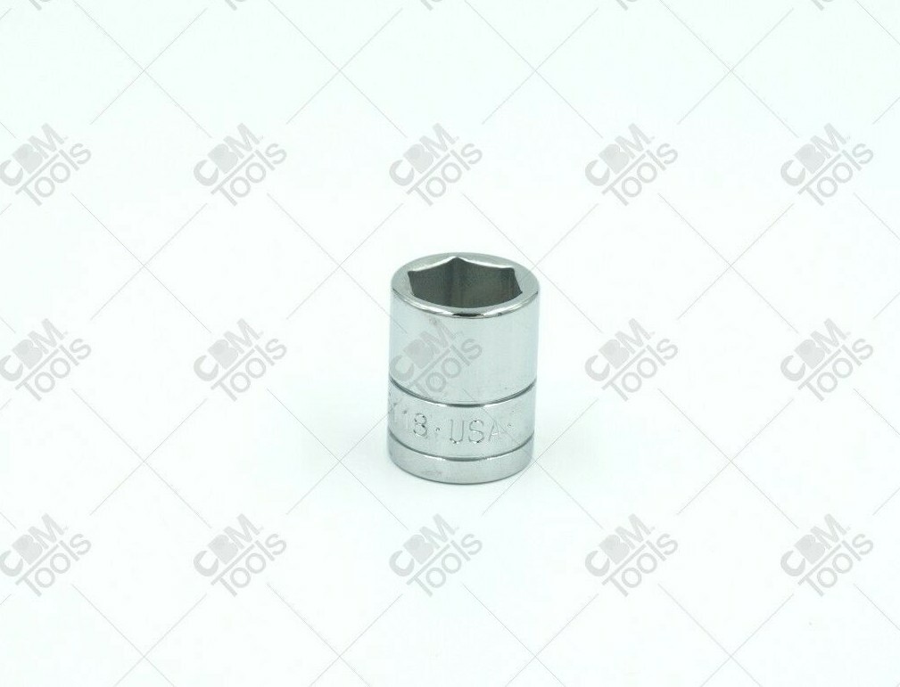 SK Hand Tools 45118 3/8″ Dr. 9/16″ 6pt Standard Fractional Chrome Socket