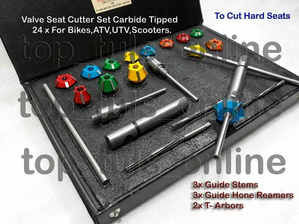 MODERN MOTORCYCLES,ATV,GENERATORS, HEADS VALVE SEAT CUTTER SET CARBIDE TIPPED