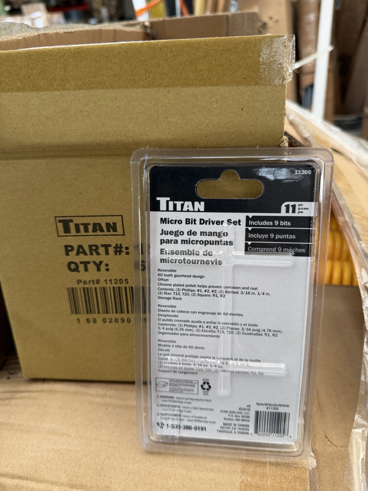 GENUINE Titan Tools 11205 Offset Micro Bit Driver With Bits *FREE SHIPPING*