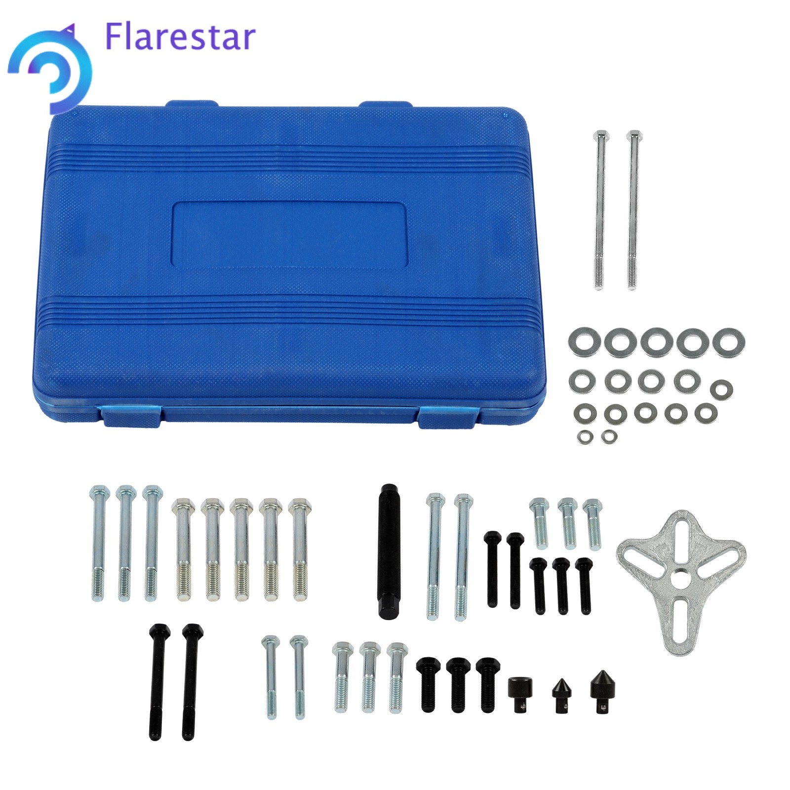 46pcs Harmonic Balancer Puller Set Steering Wheel Flywheel Crankshaft Pulley