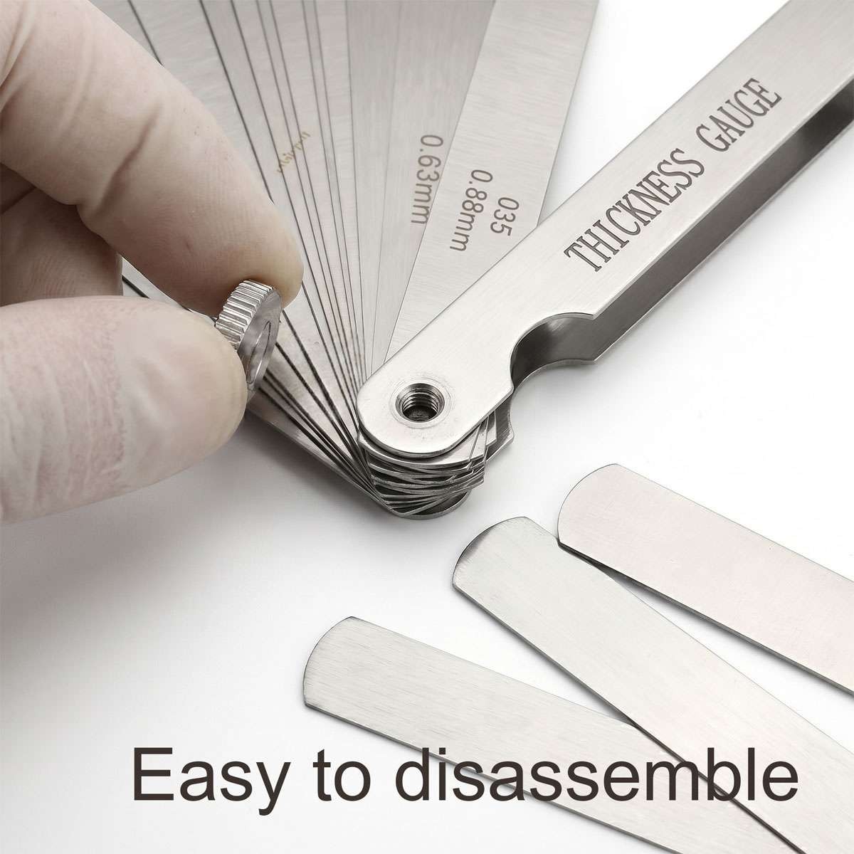 32 Blade Feeler Filler Gauge Spark Plug Gap Metric Imperial Measuring Steel Tool