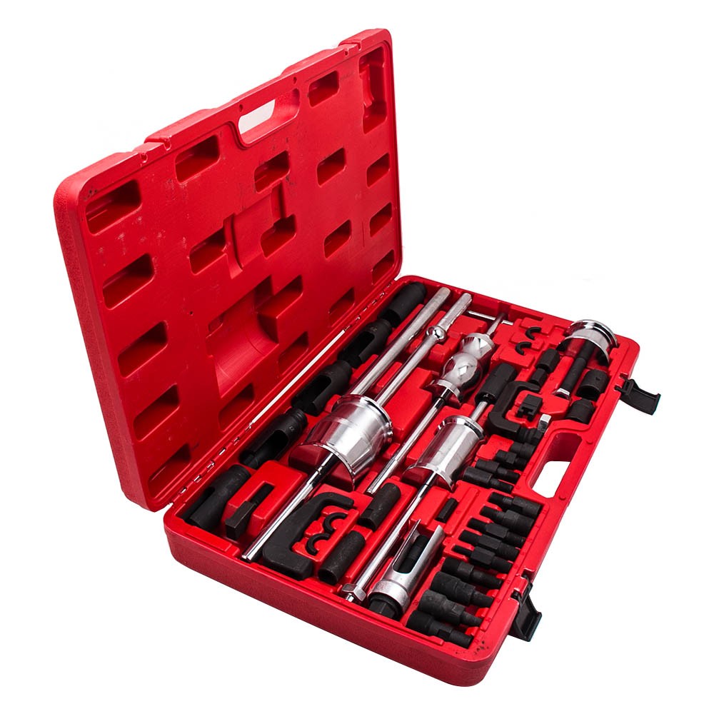 Auto Truck Diesel Injector Extractor Slide Hammer Puller Adapter Full Tool Sets