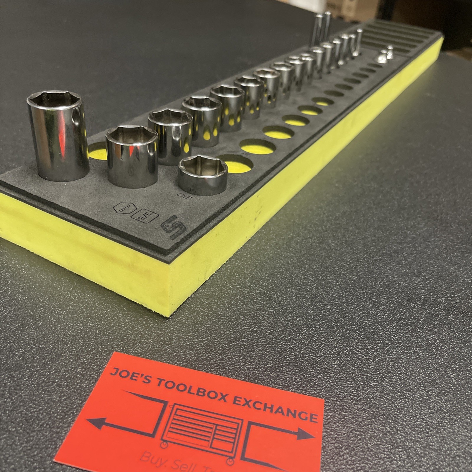 Snap-on 221SFMSFHVX 21pc 3/8″ Dr. Metric Socket Set 6–20mm Shallow & Deep Hi Viz
