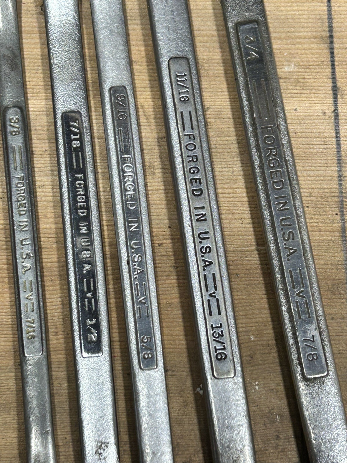 NICE! 5 Vintage Craftsman =V= Series Offset Double Box End Wrenches 12 Point