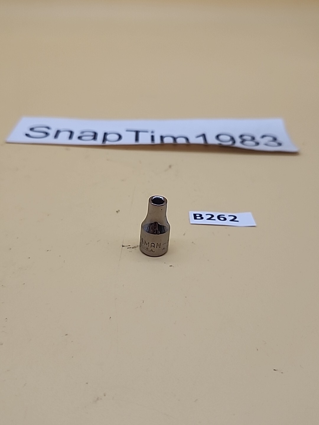Craftsman Tools Vintage NEW 5/32″ 6 Point 1/4″ Drive Shallow Socket G2-43481 USA