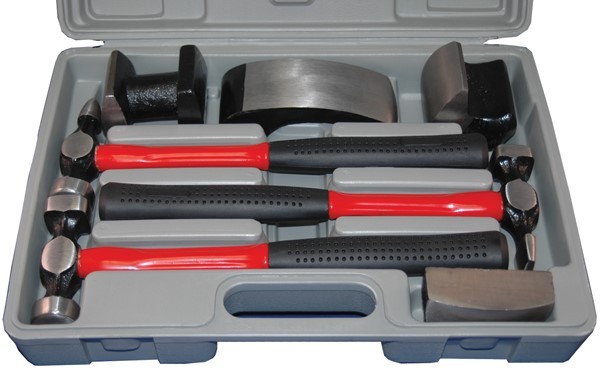 ATD 7pc Heavy Duty Fiberglass Handle Body Hammer and dolly Tool Set #4030