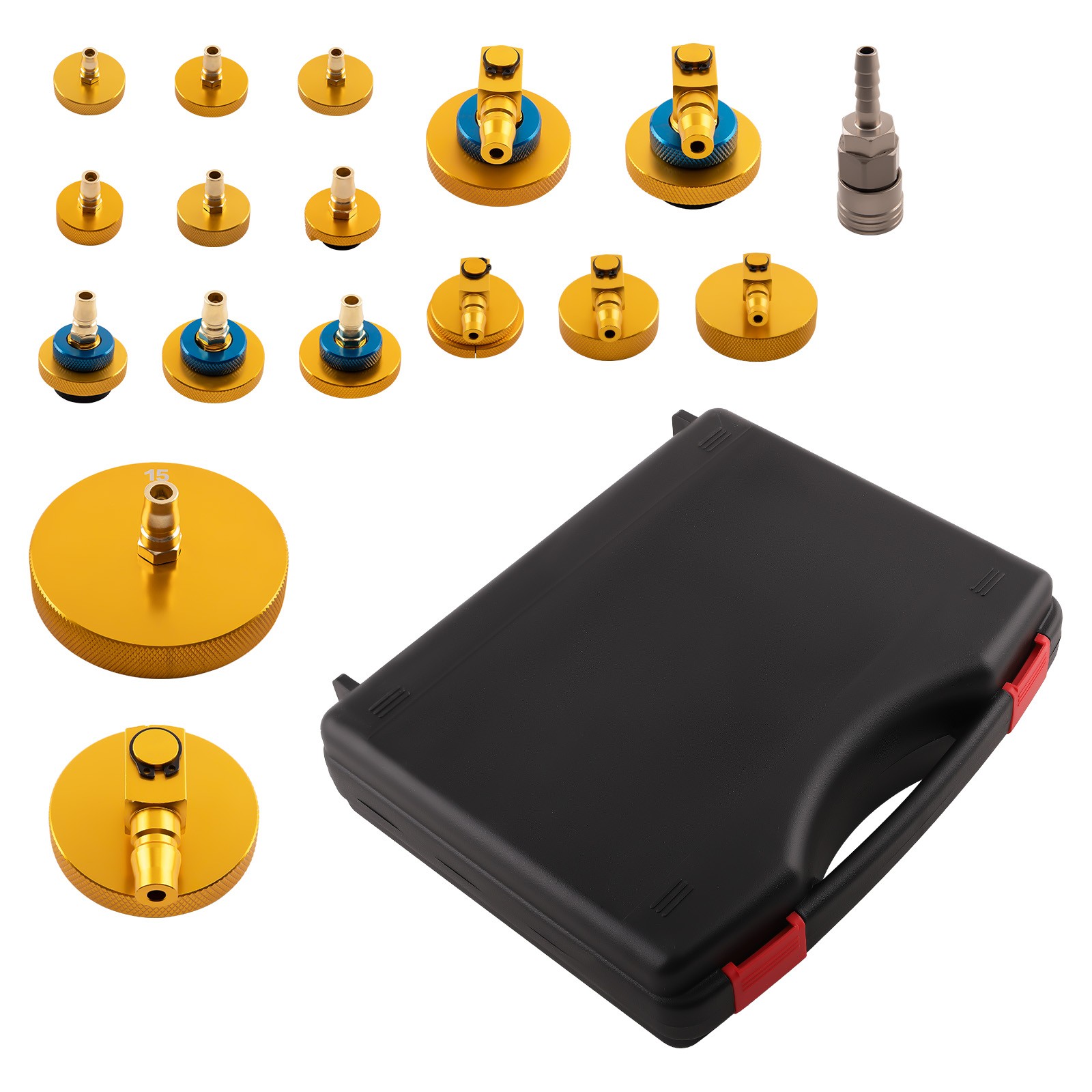 17Pcs Brake Master Cylinder Bleeder Adaptors Set Brake Fluid Bleeder Adapter Kit