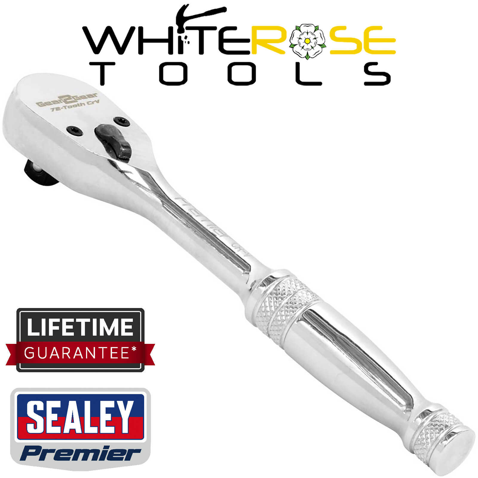 Sealey Ratchet Handle Socket Wrench 1/4″ Drive Premier Dust Free Pear Head