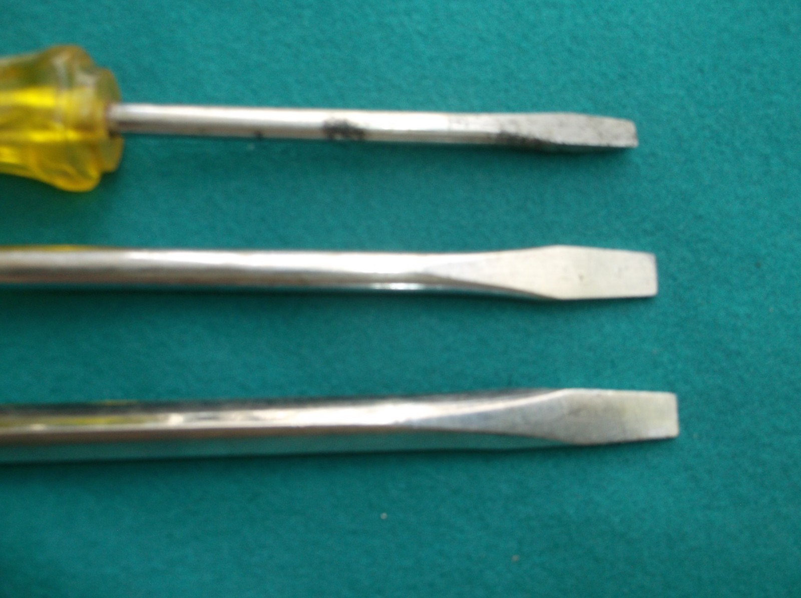 3 Vintage Proto Professional Flat Bit Screwdrivers 9606 9608 USA