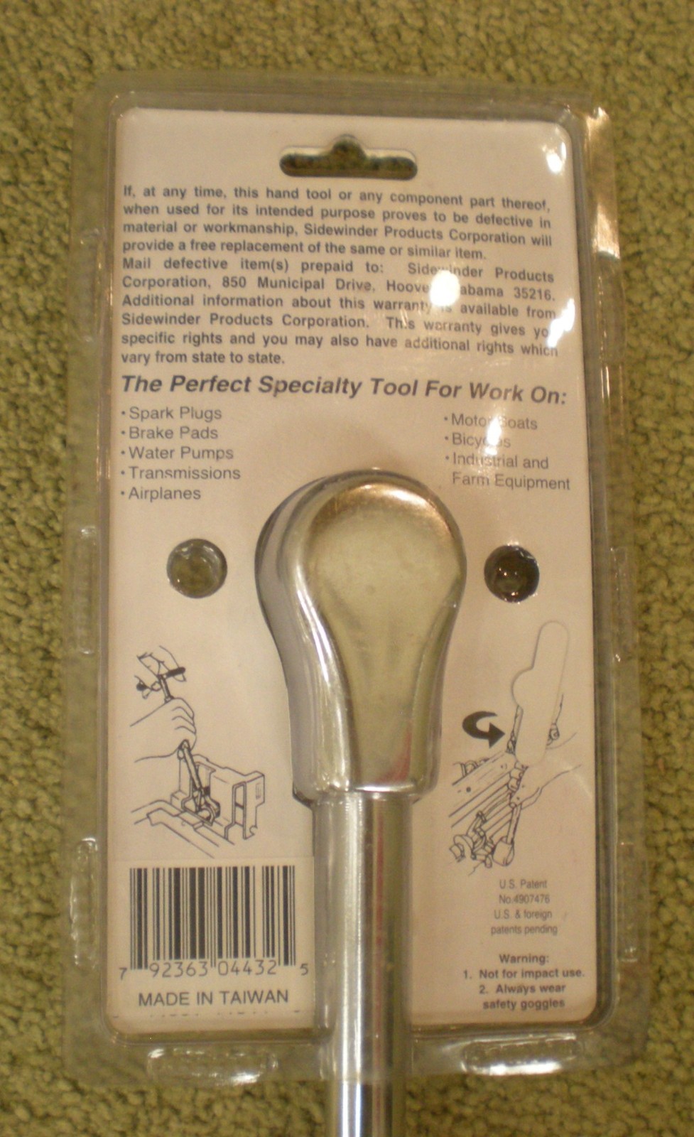 Sidewinder 3/8″ Drive Ratchet Speed Wrench with T-Handle
