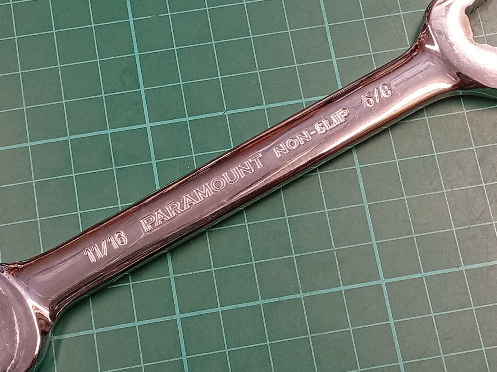 New Paramount, 5/8″ x 11/16″ AF, Non Slip CR-V, Open Ended Spanner, Taiwan