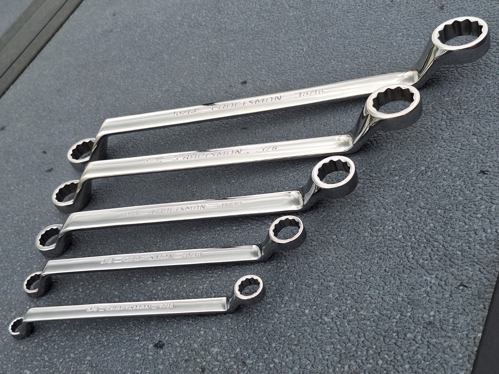 Craftsman Professional USA NOS Deep Offset Polish SAE Wrench Set 5 pcs «2 used»