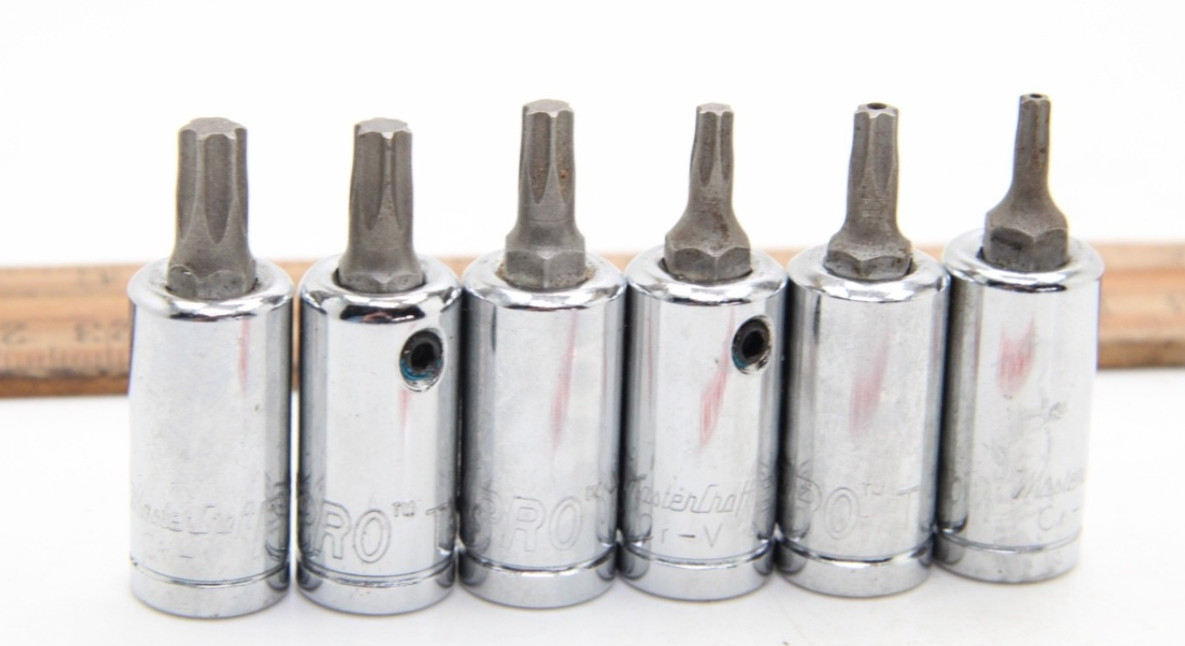 MasterCraft Pro 6 Piece 1/4″ Drive Torx Sockets USA