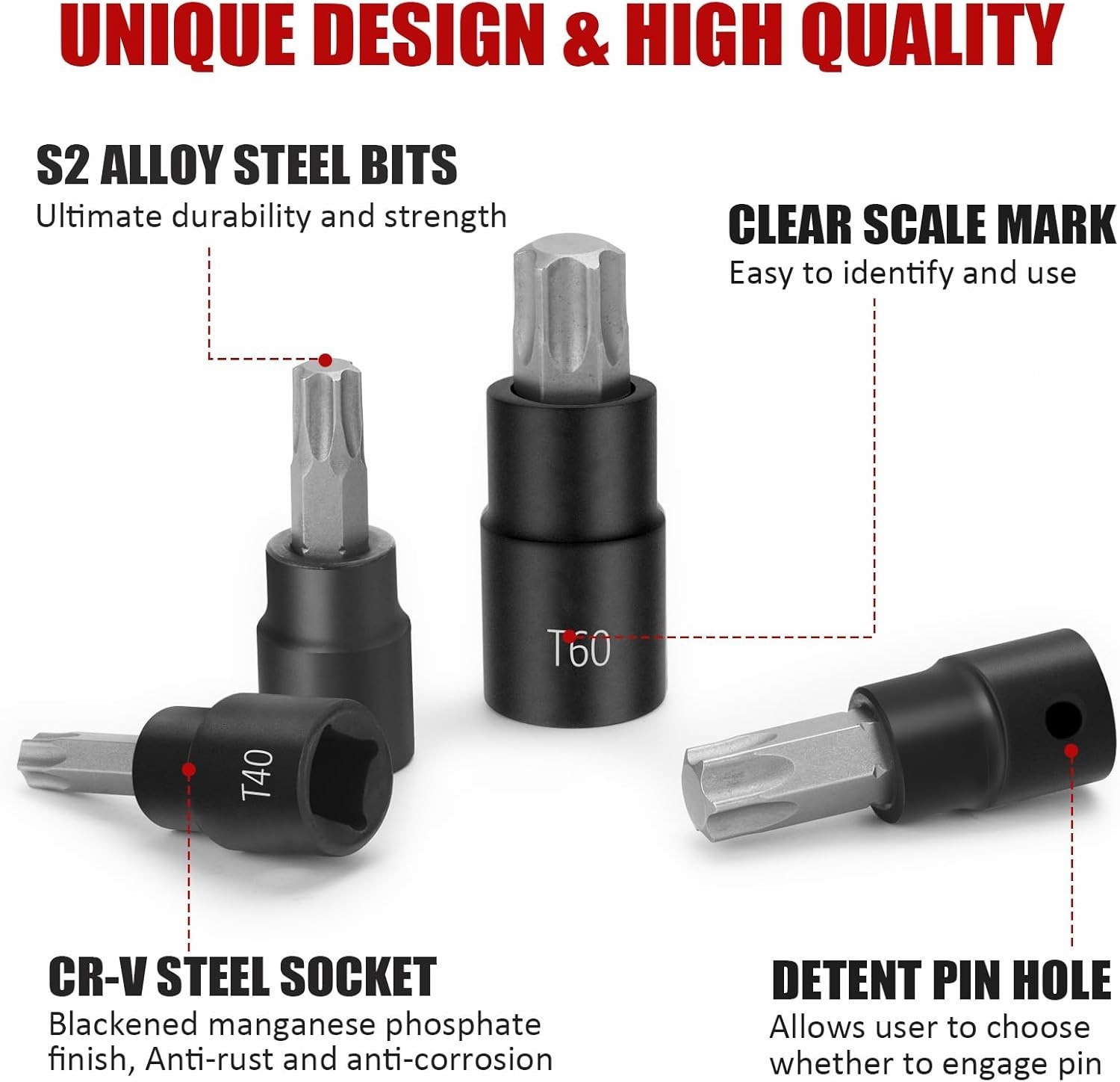 13-Piece High-Quality Torx Bit Socket Set with Secure Storage – S2 Steel & CR-V