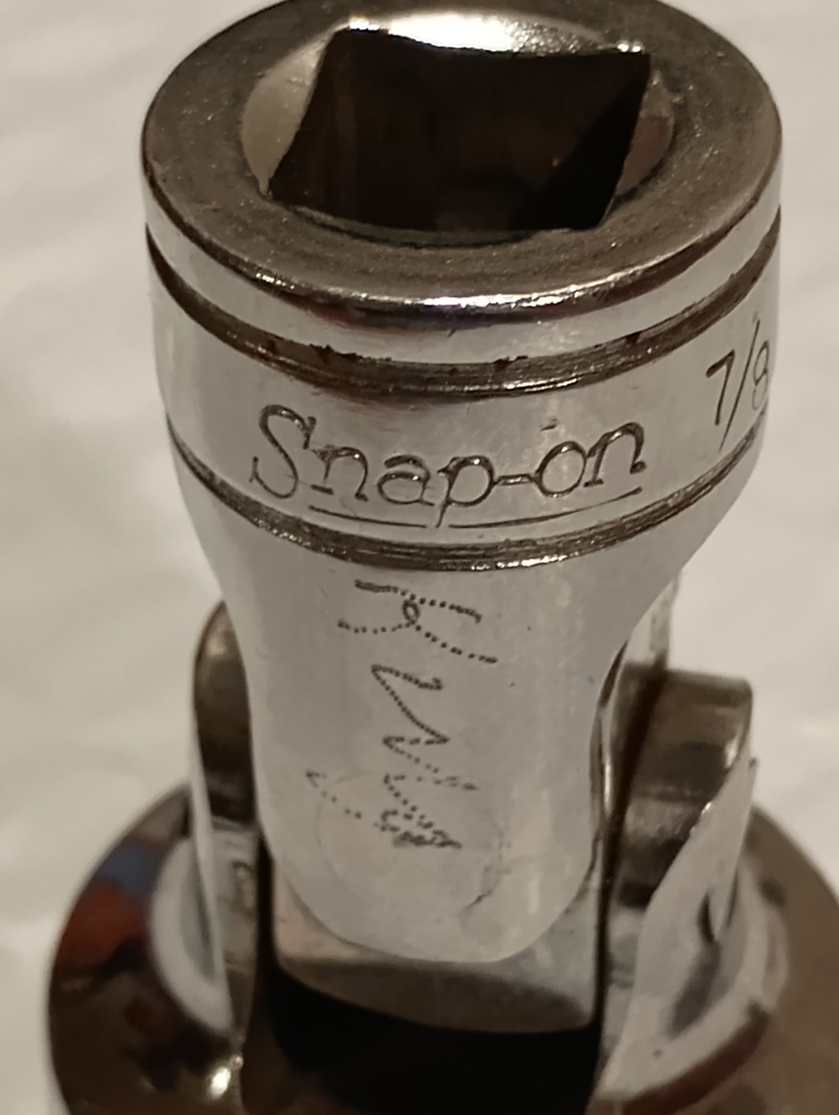 SNAP ON FS28, 3/8″ DRIVE, 7/8″ SOCKET, UNIV/SWIVEL, SHALLOW, 6 POINT.