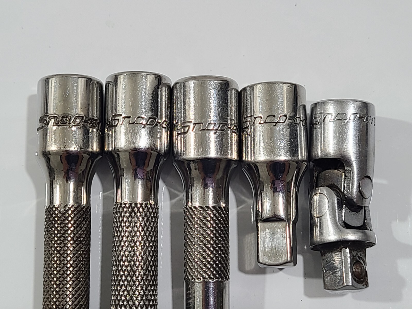 Lot Of 14 SNAP-ON TOOLS 1/4″ DRIVE, Ratchet, Extension,Swivel, SAE Sockets