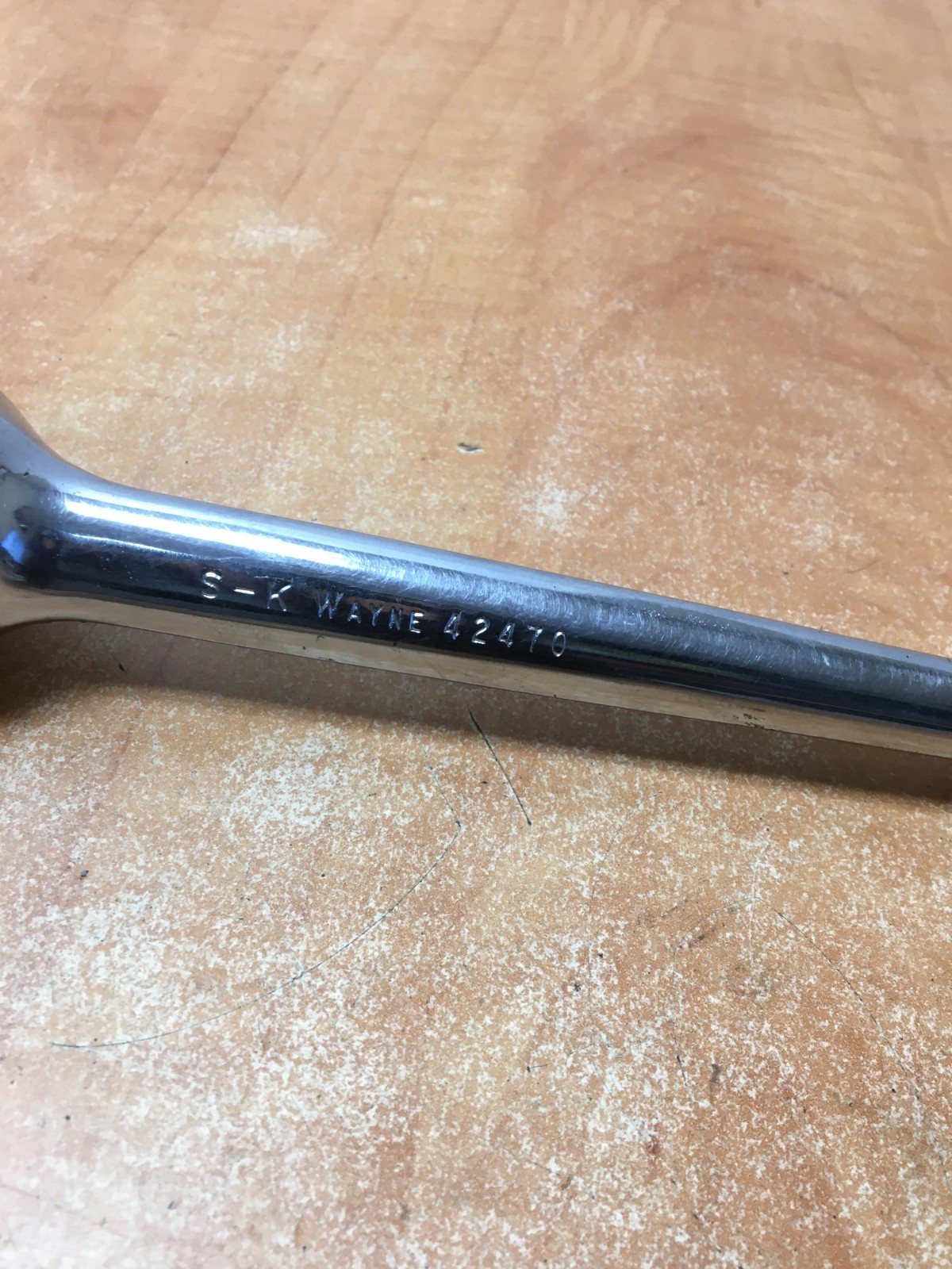 S-K Tools 1/2″ Drive Ratchet 42470 Wrench Knurled Handle Made In USA 10”