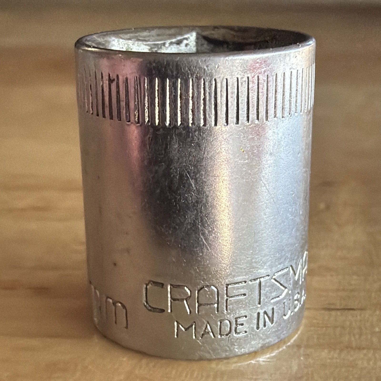 Craftsman 13mm Shallow Socket 1/4″ Drive 6 Point G Series Top Knurl 43514 USA