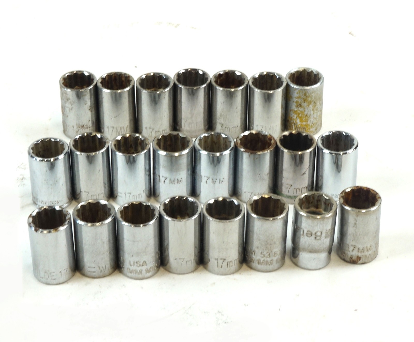 Assorted Brands 17MM Metric Standard Socket 1/2″ Drive KD Proto Craftsman 12 PT