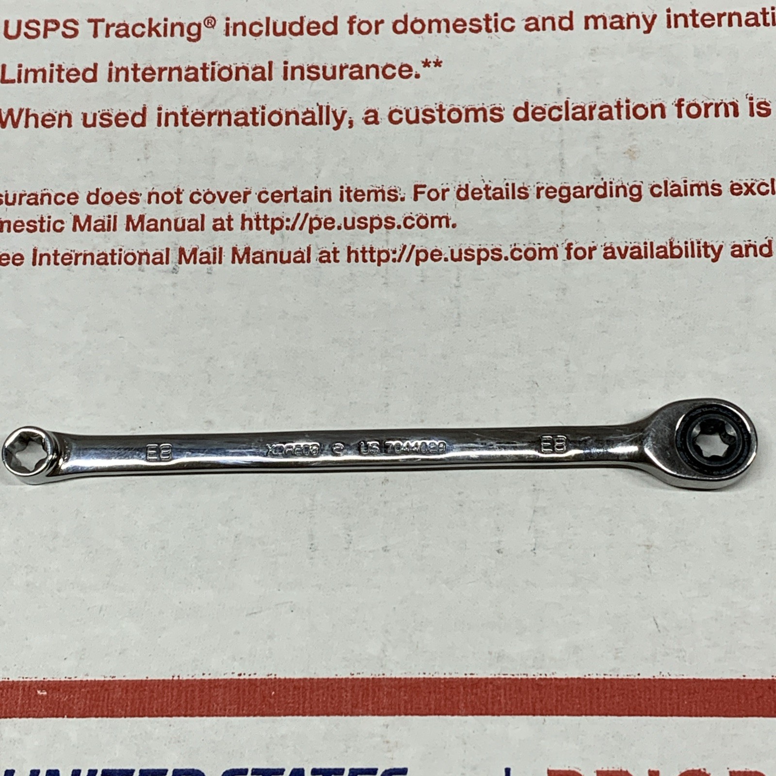Snap On Tools XDRE08 Inverted E8 Torx Non-Reversible Ratcheting Box Wrench NEW
